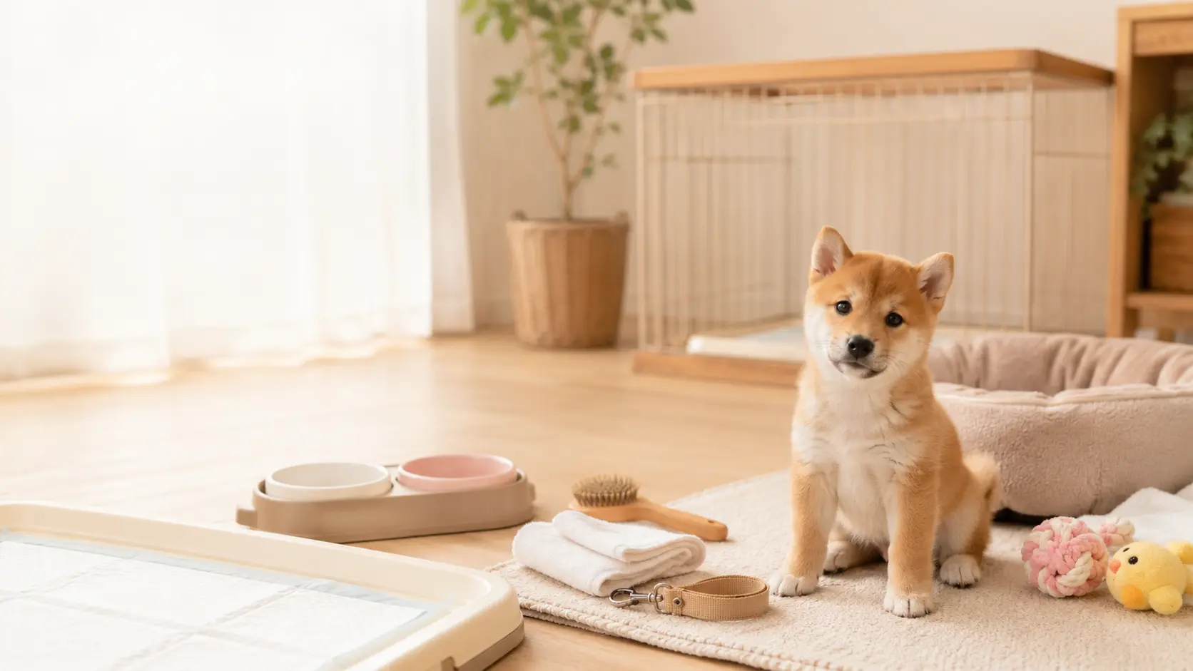 子犬とのはじめての毎日に安心して迎えるために、
準備しておきたいことをまとめました。
